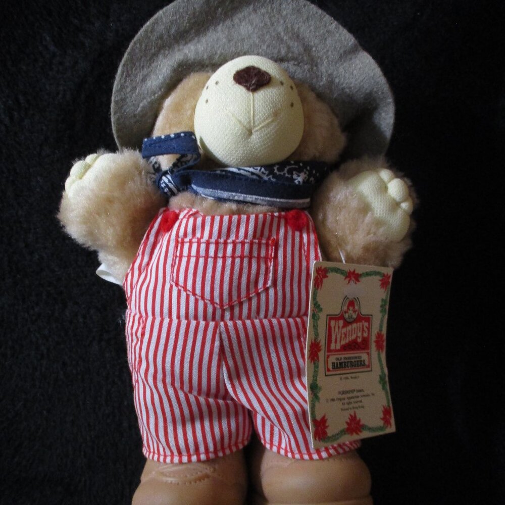 Vintage Wendy's Furskin Bear Dudley Furskin NWT